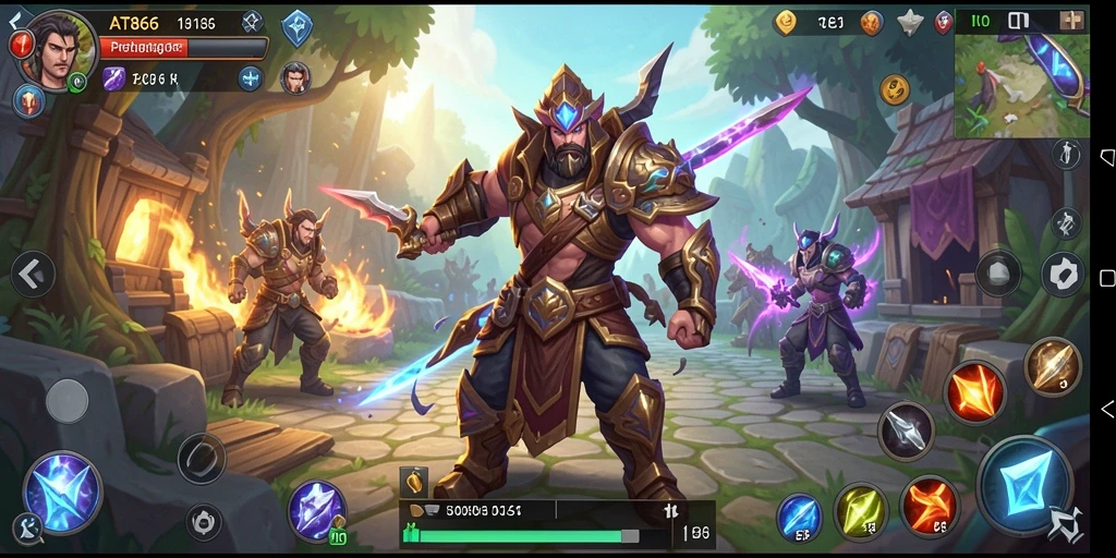 Screenshot permainan AT866 menampilkan aksi pertempuran yang seru.