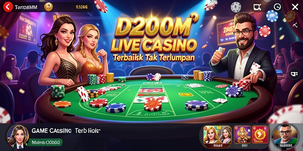 Gameplay D200M yang menarik dan interaktif dalam Live Casino.
