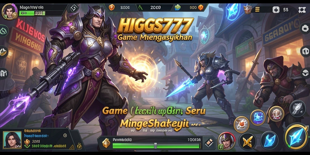 Tangkapan layar utama menunjukkan aksi mendebarkan HIGGS777.