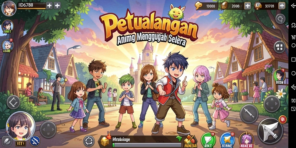 Tampilan gameplay seru dari ID6788 dengan karakter Anime yang memukau.