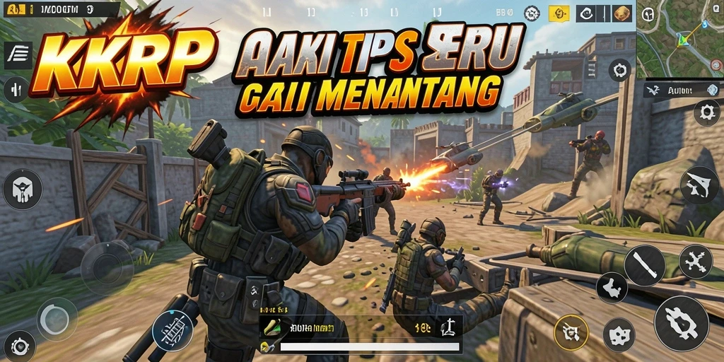 Tangkapan layar gameplay KKRP dengan aksi menegangkan di medan perang.