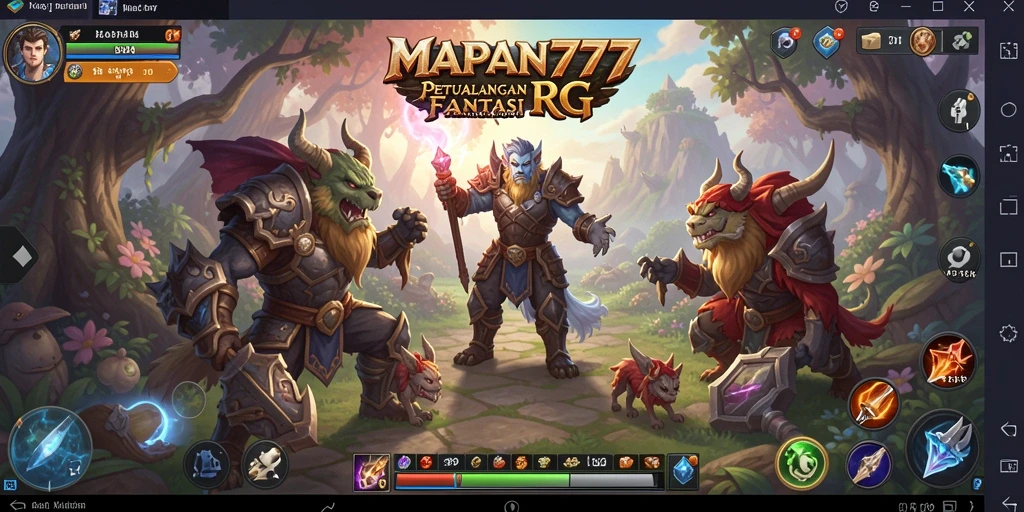 Screenshot utama MAPAN777 menampilkan aksi pertarungan RPG yang mendebarkan.