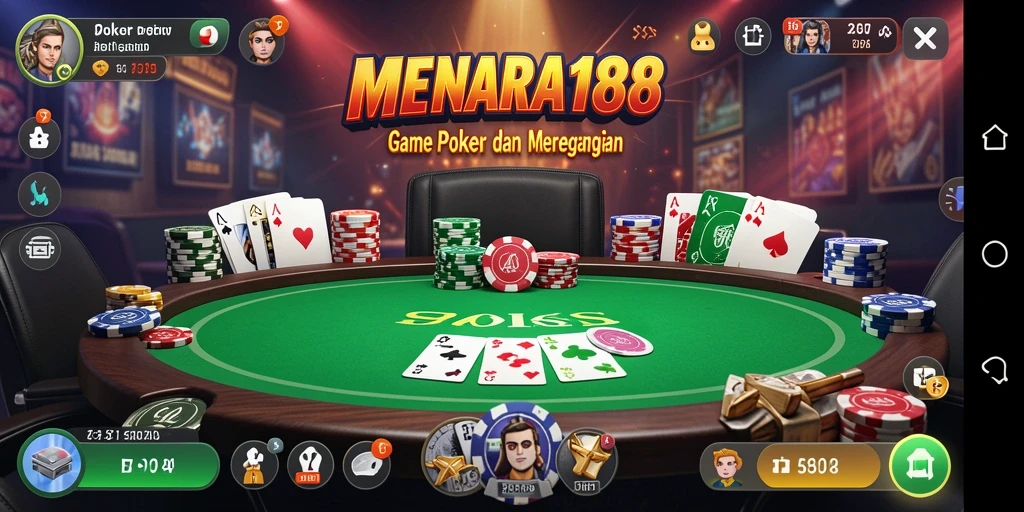 Tampilan gameplay Poker yang menarik di MENARA188.
