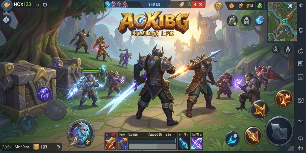 Tampilan seru dari gameplay NOX123 yang penuh aksi dan petualangan.
