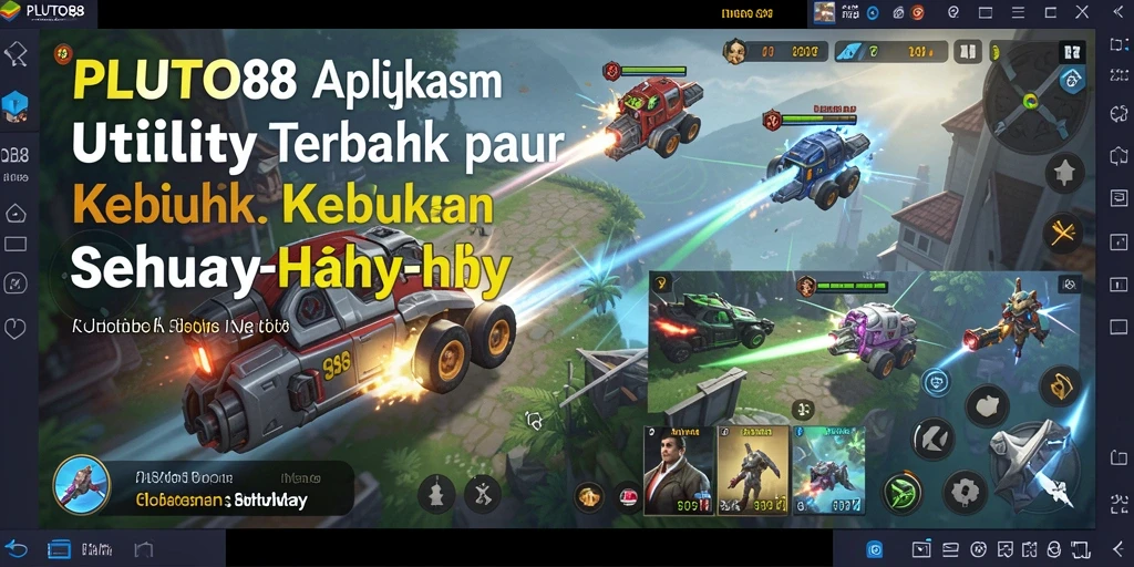 Tampilan utama aplikasi PLUTO88 dengan fitur-fitur Utility yang efisien.