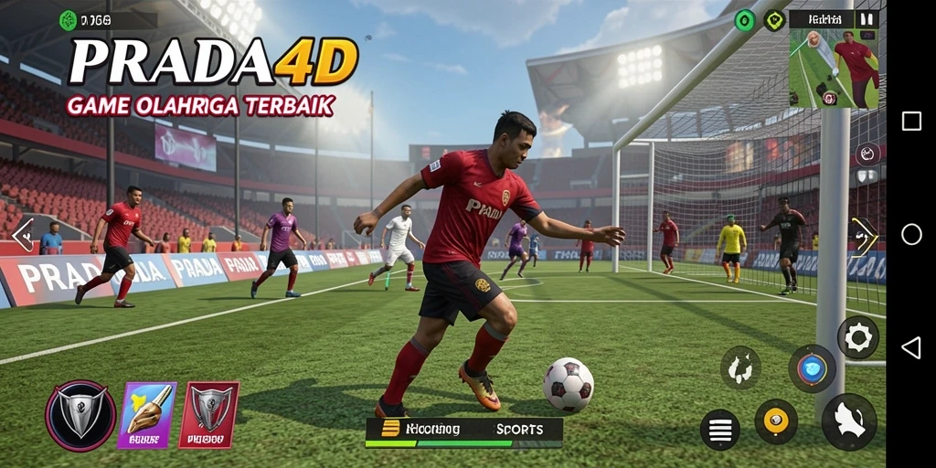 Tampilan gameplay seru di PRADA4D dengan aksi olahraga yang mendebarkan.