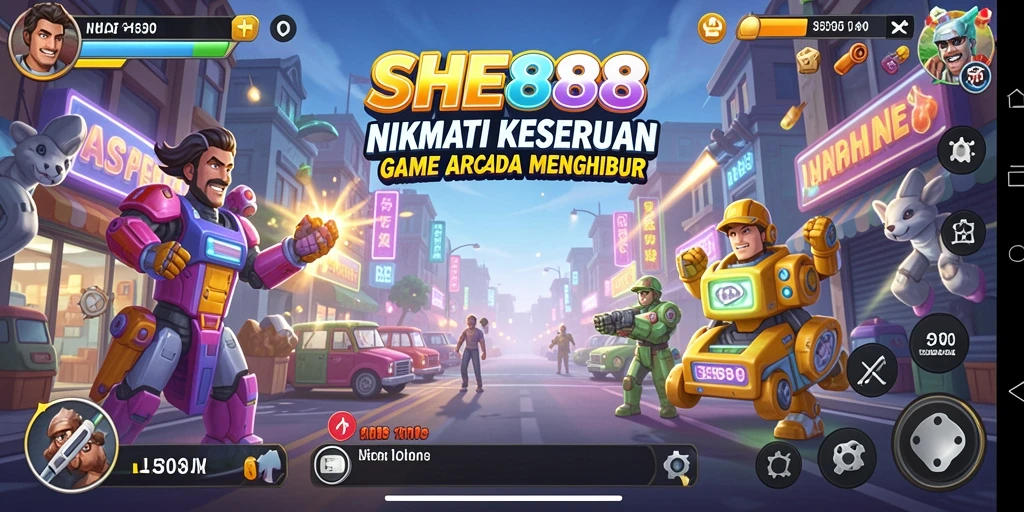 Tampilan gameplay SHE888 yang seru dan penuh aksi di layar.