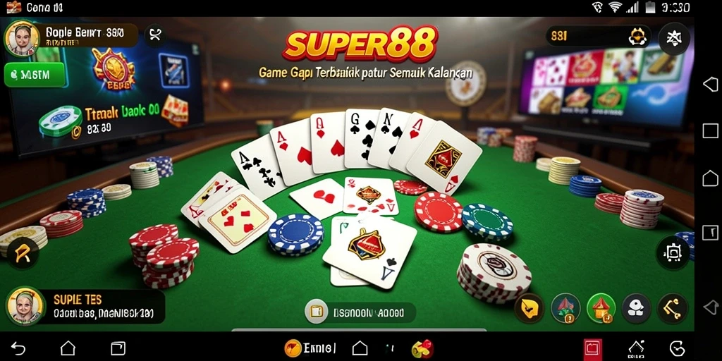 Tampilan permainan Gaple yang menarik dan interaktif.