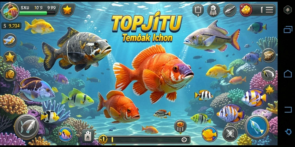 Tampilan gameplay Tembak Ikan yang mendebarkan di TOPJITU.